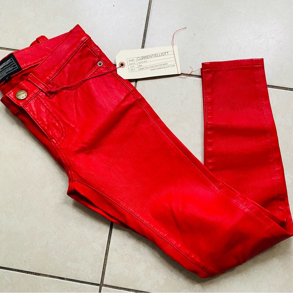 CURRENT ELLIOTT STILETTO LEATHER LEGGING - Picture 9 of 10
